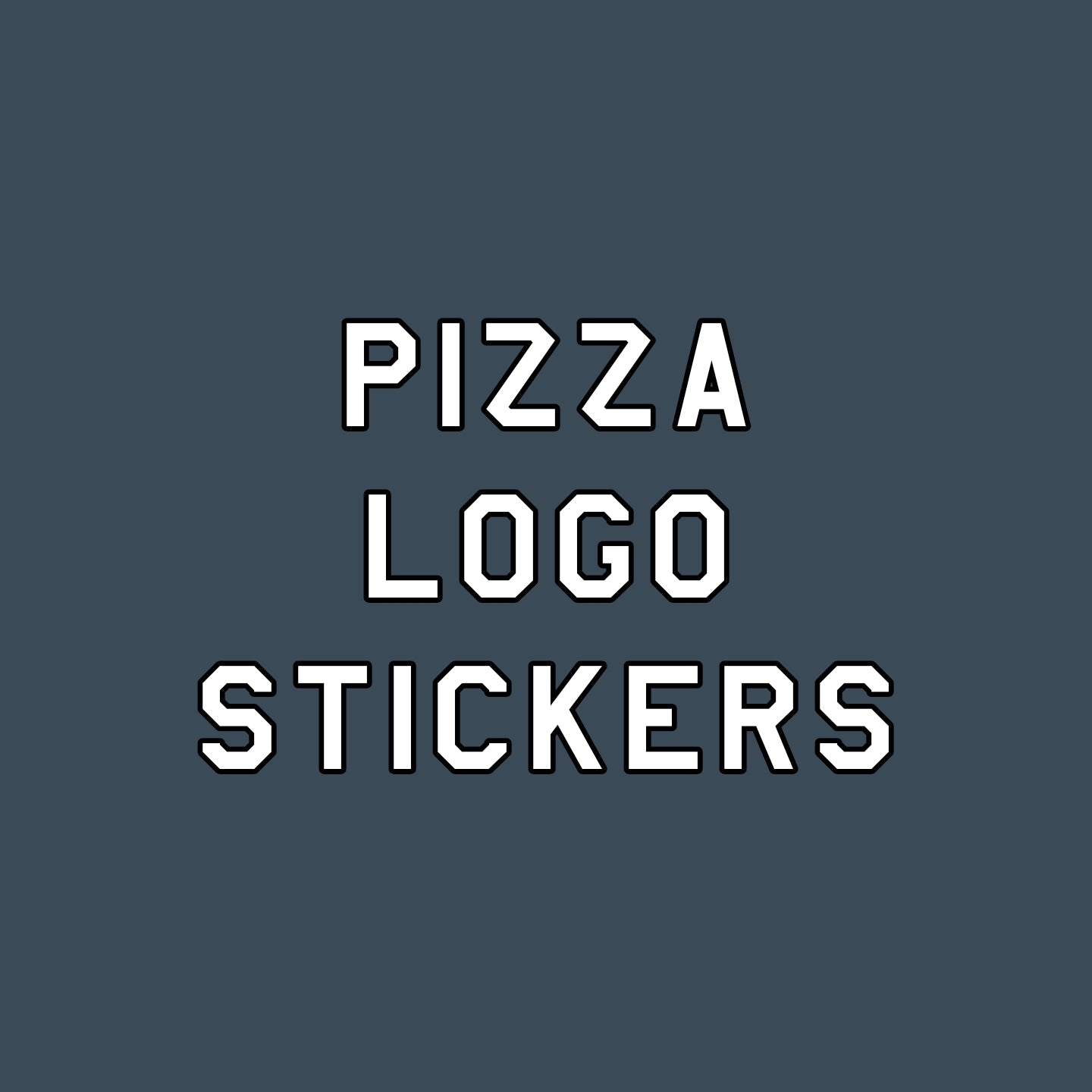 PIZZA LOGO STICKERS