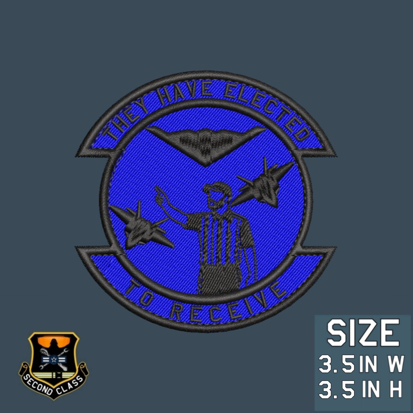 THEY HAVE ELECTED TO RECEIVE Morale Patch (Spice Brown/Blue)