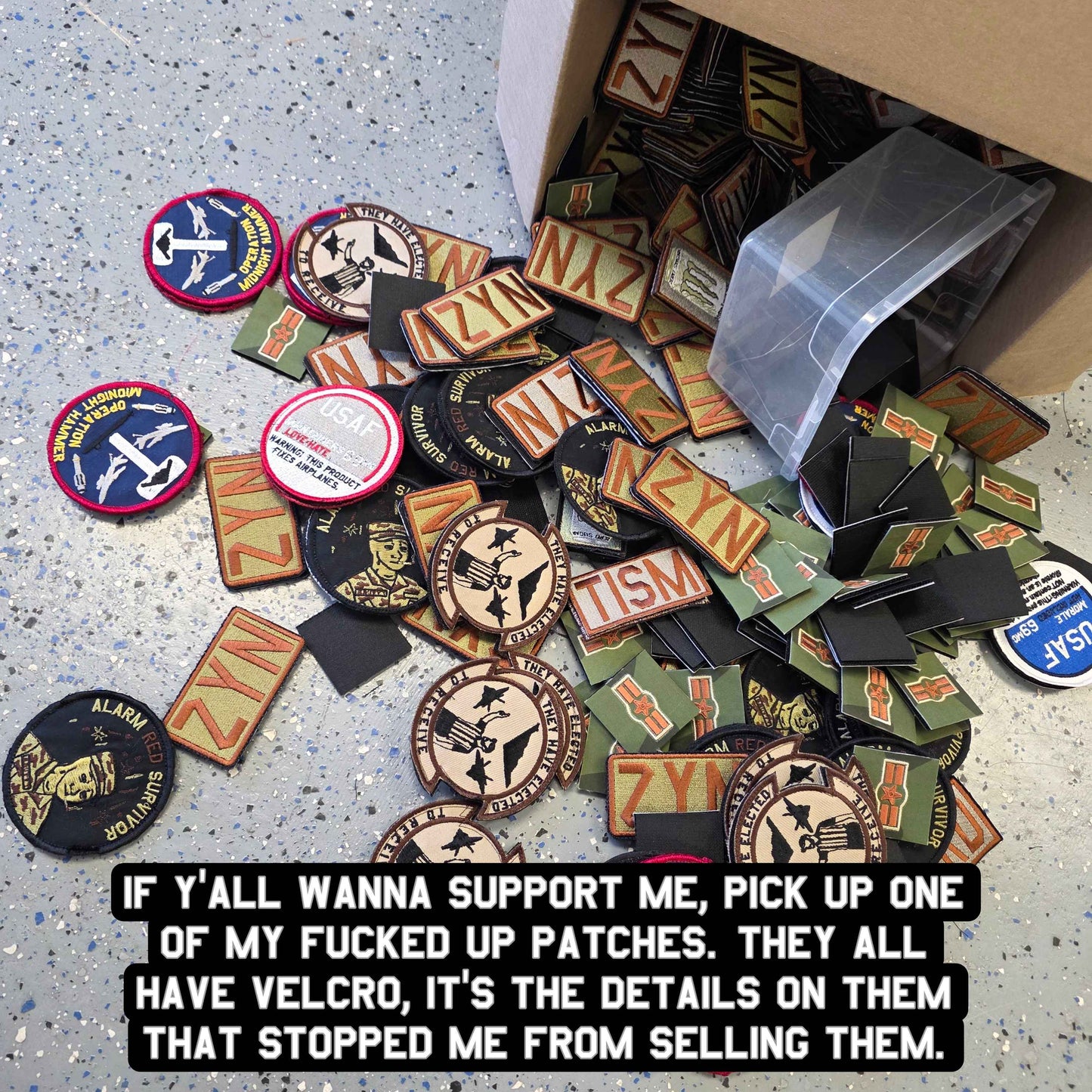 Mystery Patches [All fucked up - All with velcro]