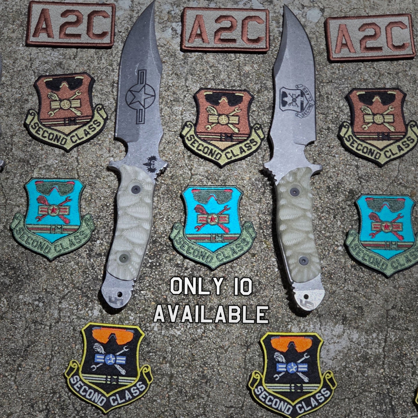 Airman 2nd Class Knife and Patches Bundle